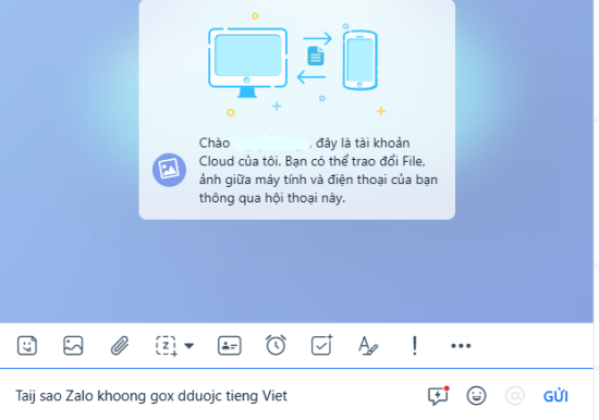Một vài người đang gặp phải tình trạng Zalo trên máy tính không gõ được tiếng Việt