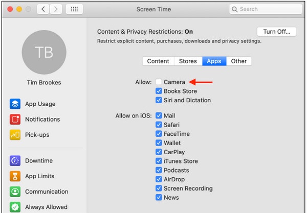 Kiểm tra Screen Time của Macbook Air